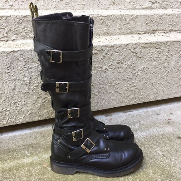 Dr. Martens Women's Phina Phoenix Tall Buckle Black Boots The Walking Dead US 6 - Picture 7 of 7
